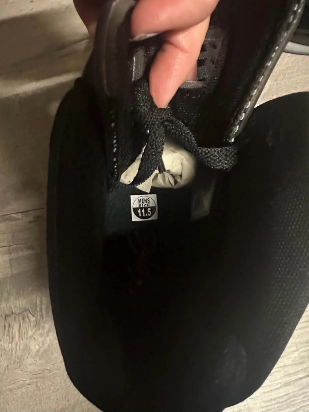 Jordan Black High-Top Sneakers with Red Heel Pull